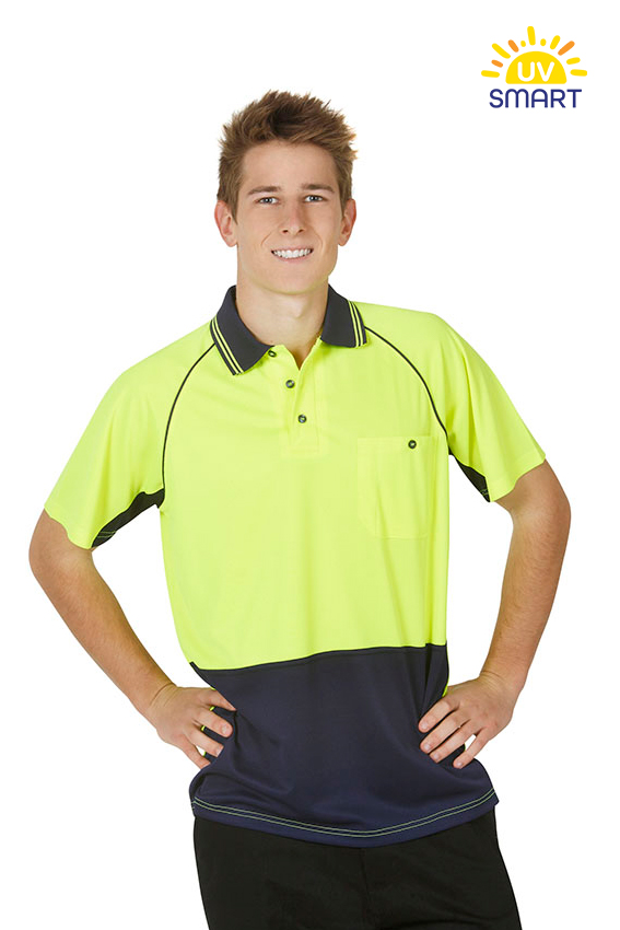 Hi Vis Cooldry raglan sleeve polo,S/S